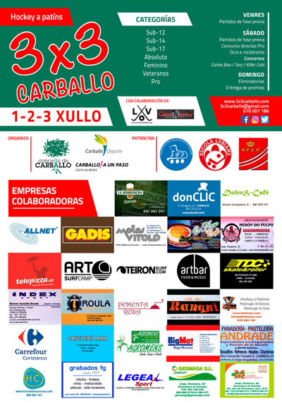 Cartaz 3x3 Carballo hóckey Cartaz 3x3 Carballo hóckey