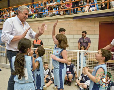 Fernando Romay en la edición 2014 del Pequeebasket Fernando Romay en la edición 2014 del Pequeebasket