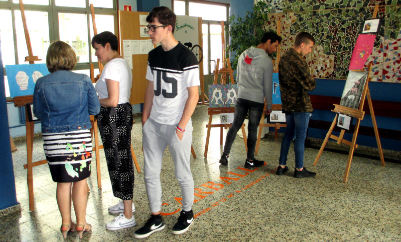 A mostra pode visitarse at final de curso no vestbulo do IES Alfredo Braas