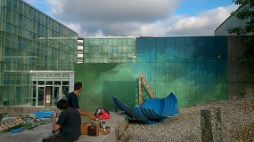 Bordalo II no proceso de creación da súa obra, no Fórum Bordalo II no proceso de creación da súa obra, no Fórum