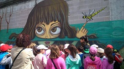 O mural de Nana na rúa Ponte O mural de Nana na rúa Ponte