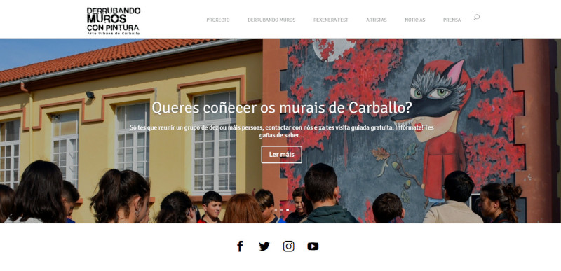 Captura de www.derrubandomuros.gal Captura de www.derrubandomuros.gal